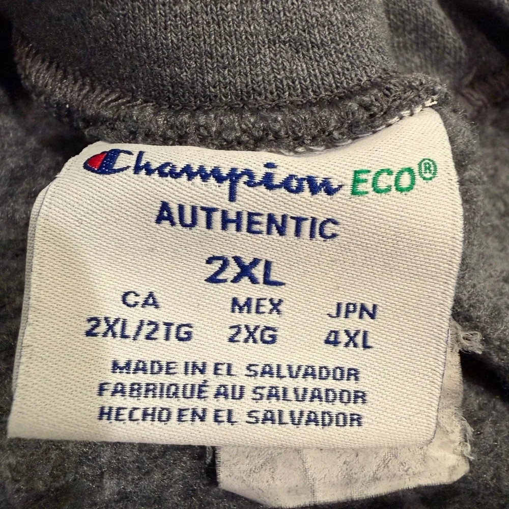 Champion Eco Authentic Mens 2XL Gray Heavyweight Crewneck Sweatshirt‎